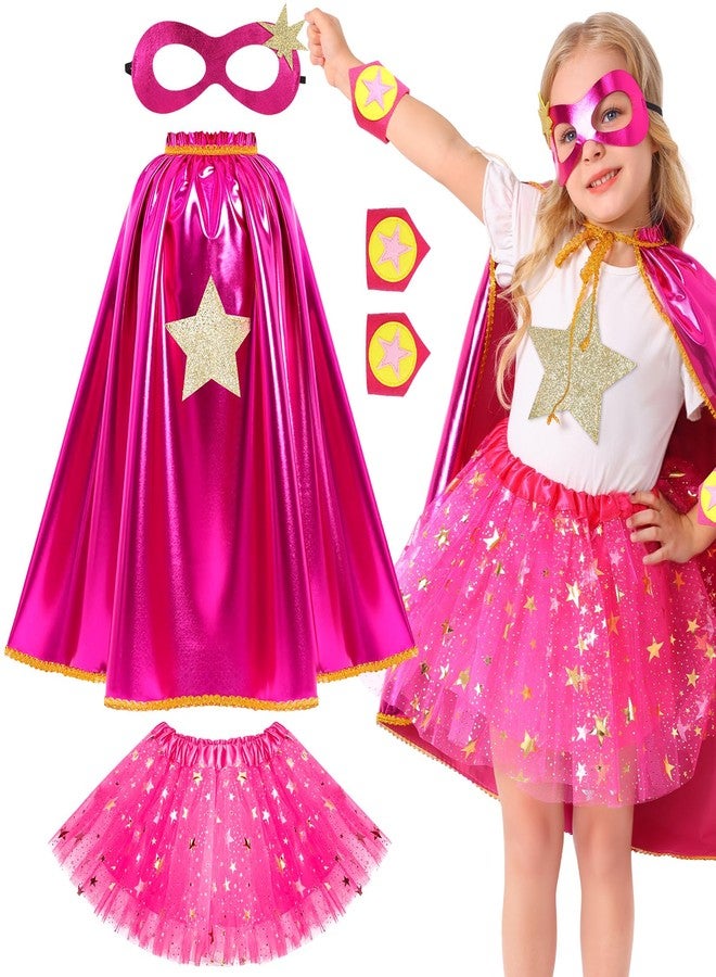 Mastom Superhero Capes Costume for Kids, Toddler Super Hero Capes Dress up, Halloween Cosplay for 3 4 5 6 7 8 Year Old Girls Gifts - Image 1